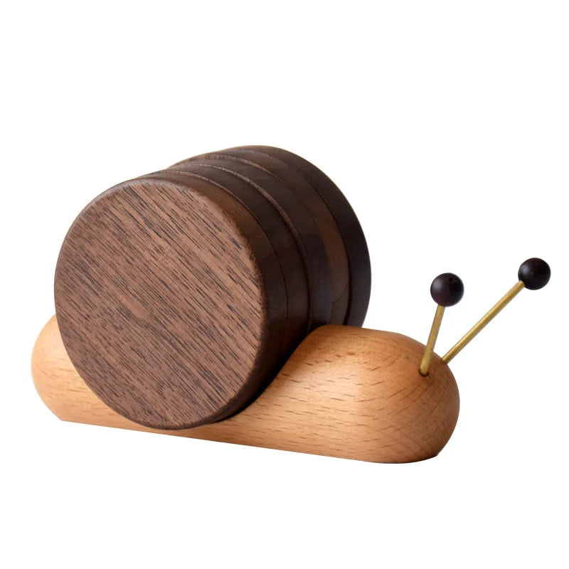 Set Wood Cup Mat