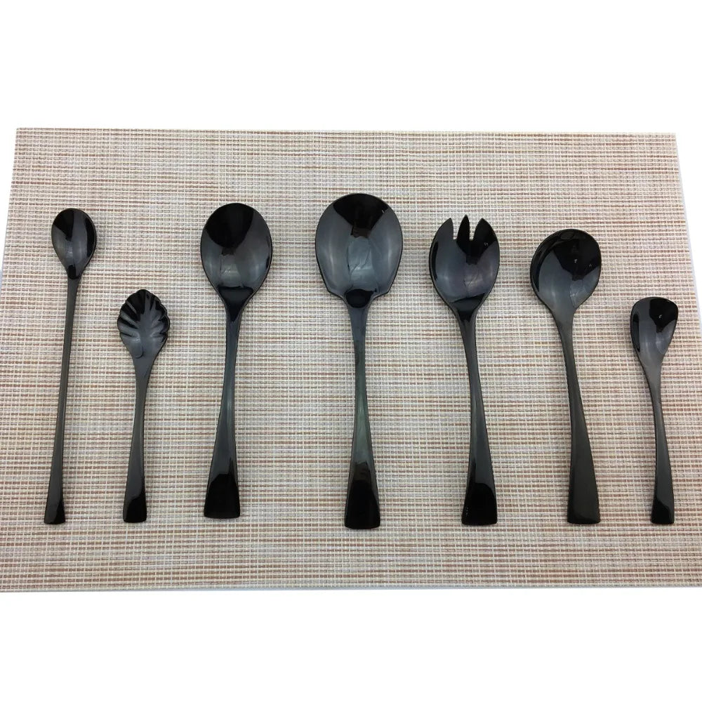 Black Cutlery Set 18/10 Stainless Steel Tableware Sets