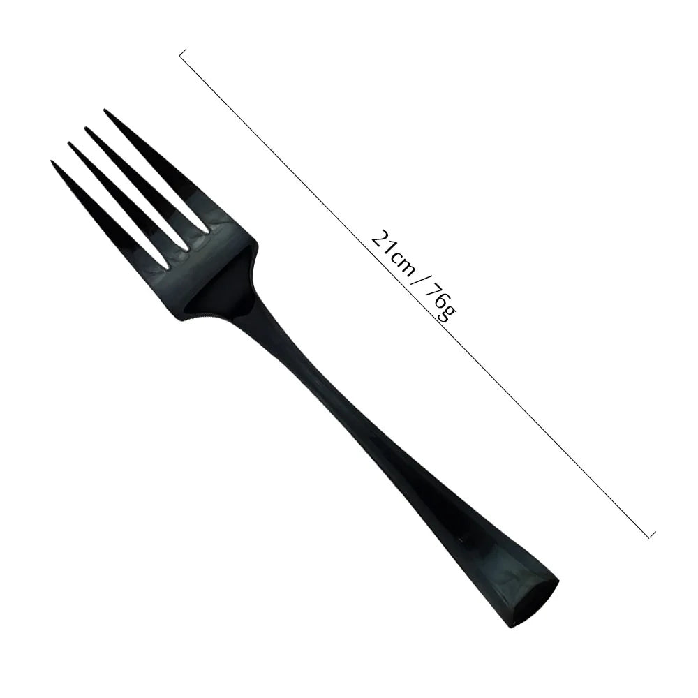Black Cutlery Set 18/10 Stainless Steel Tableware Sets