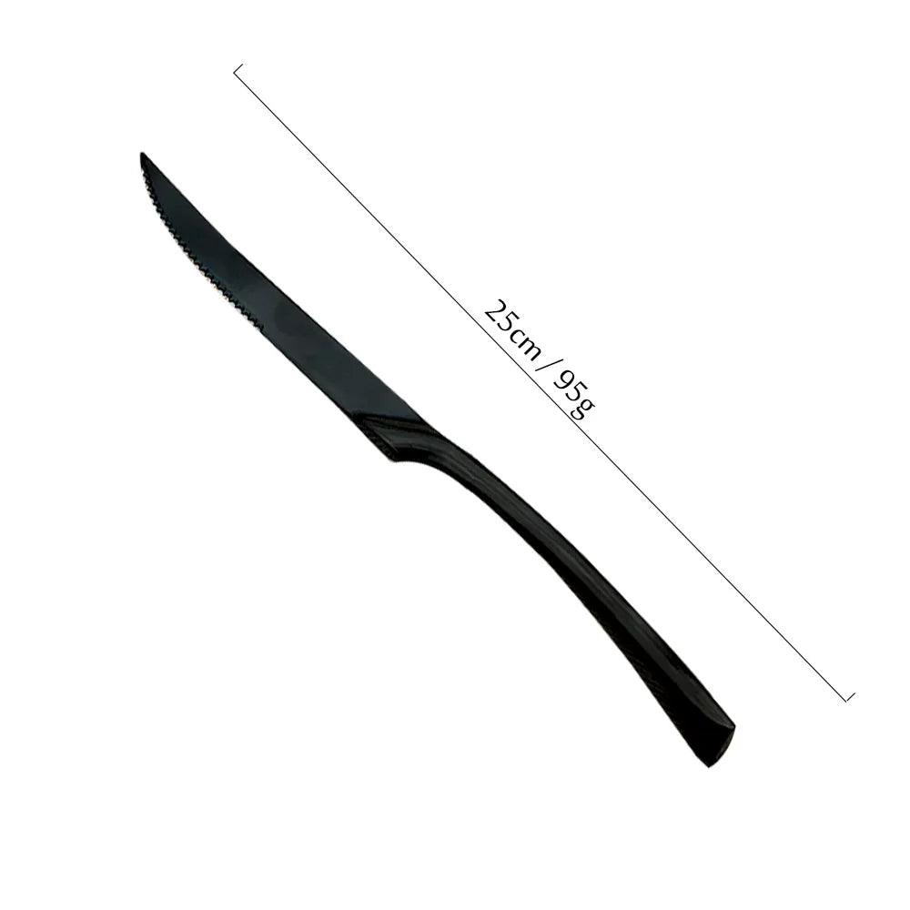 Black Cutlery Set 18/10 Stainless Steel Tableware Sets