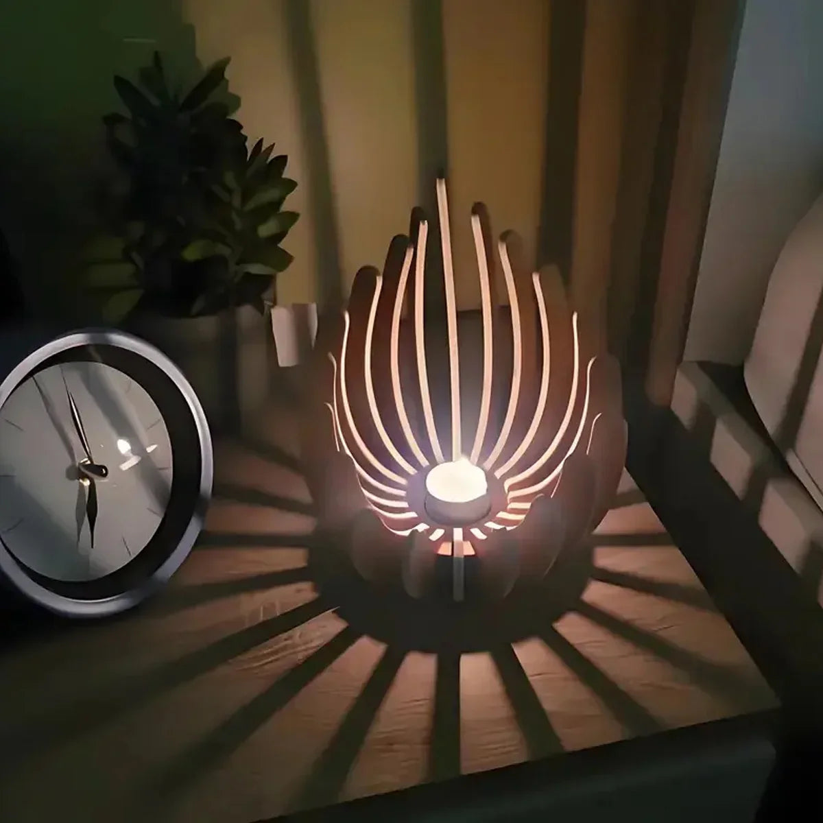 Hand-Assembled Lotus Candle Holder