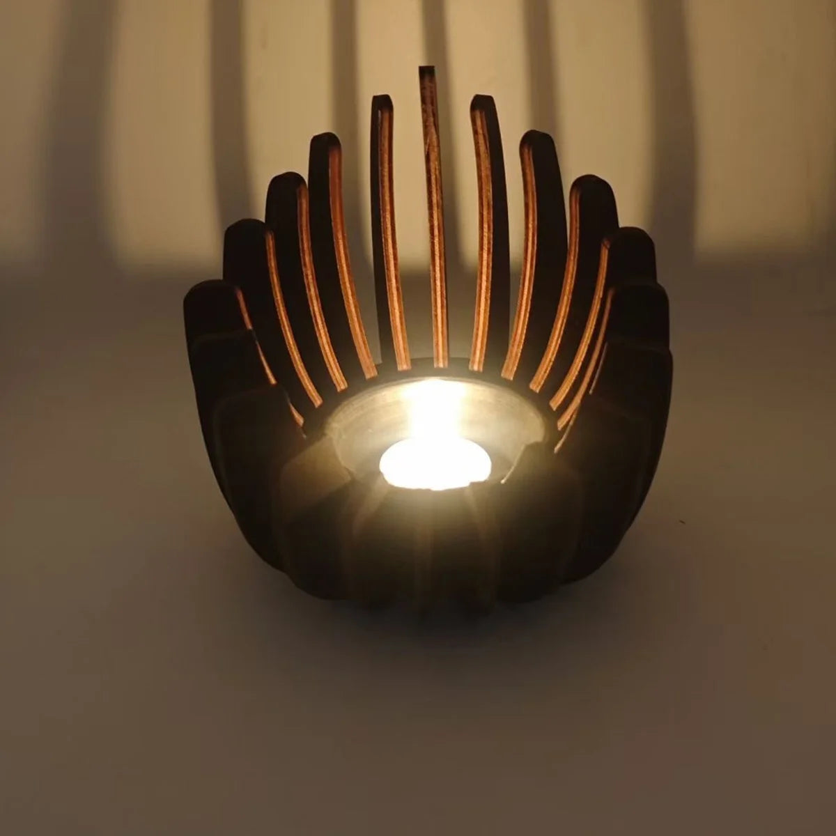 Hand-Assembled Lotus Candle Holder