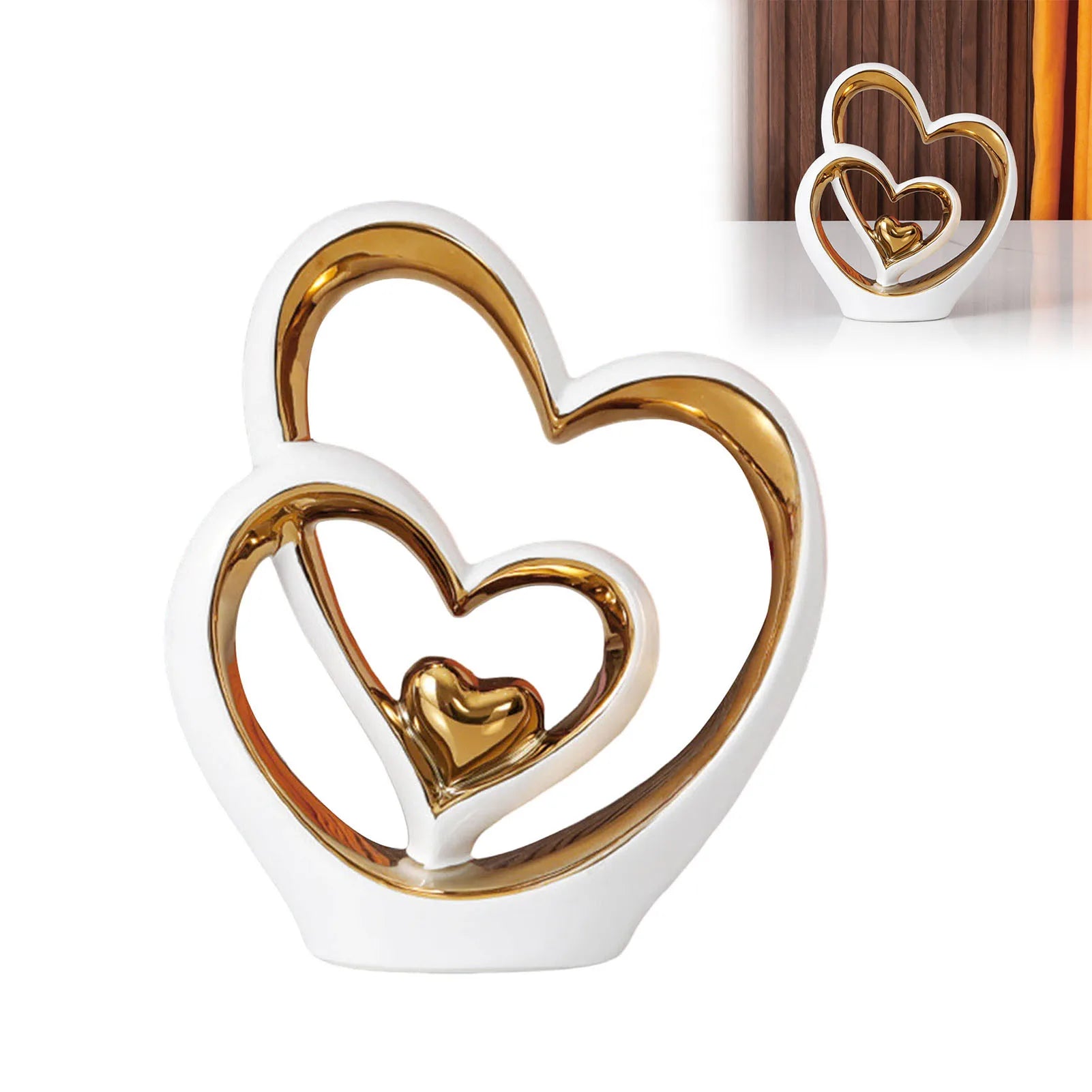 Ceramic Heart Statue