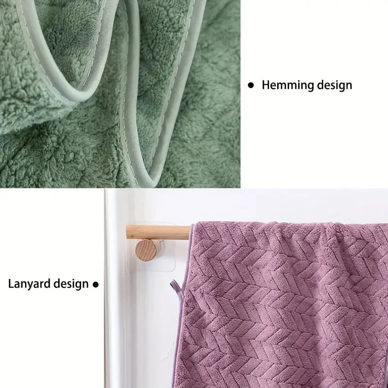 High quality thick coral velvet bath towels