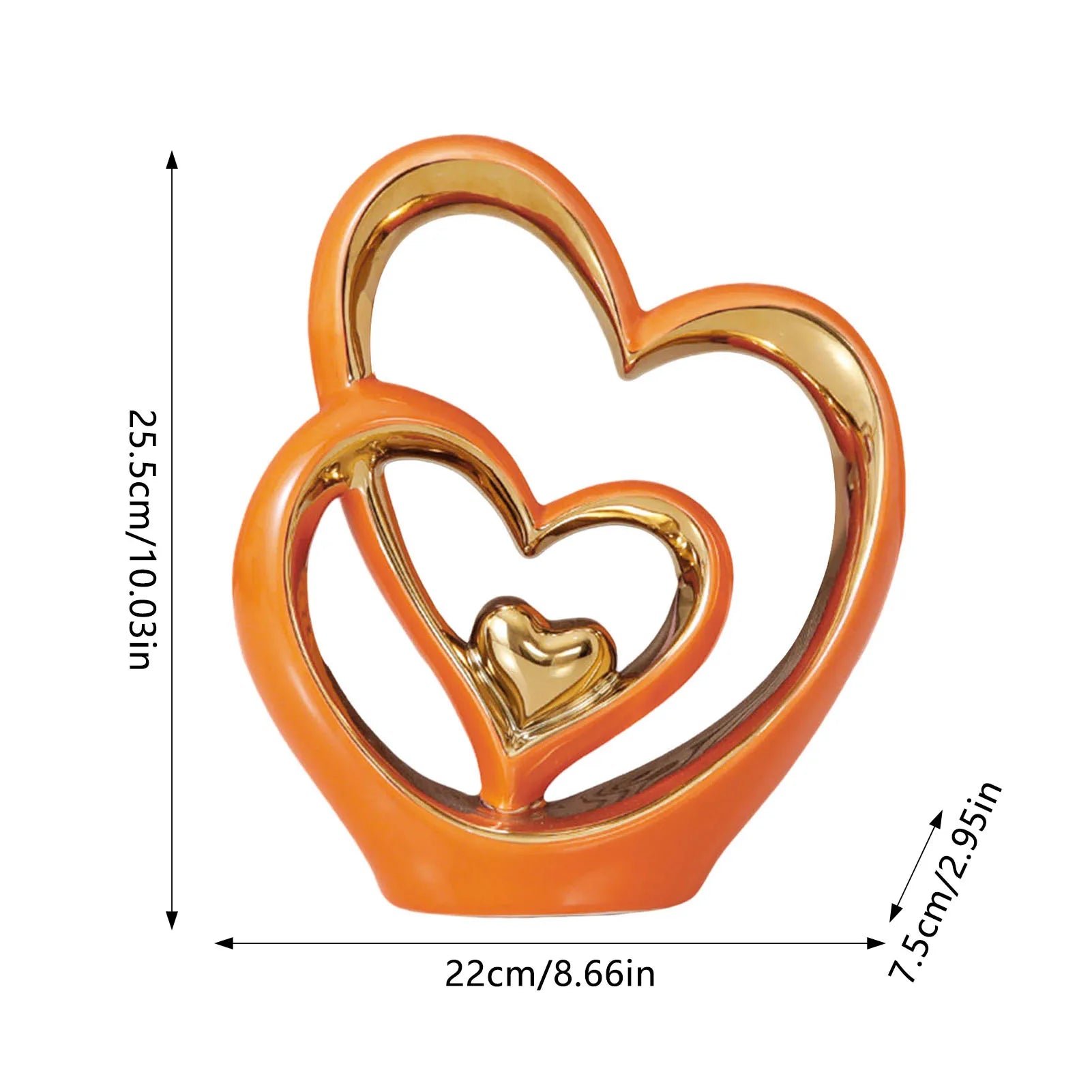 Ceramic Heart Statue