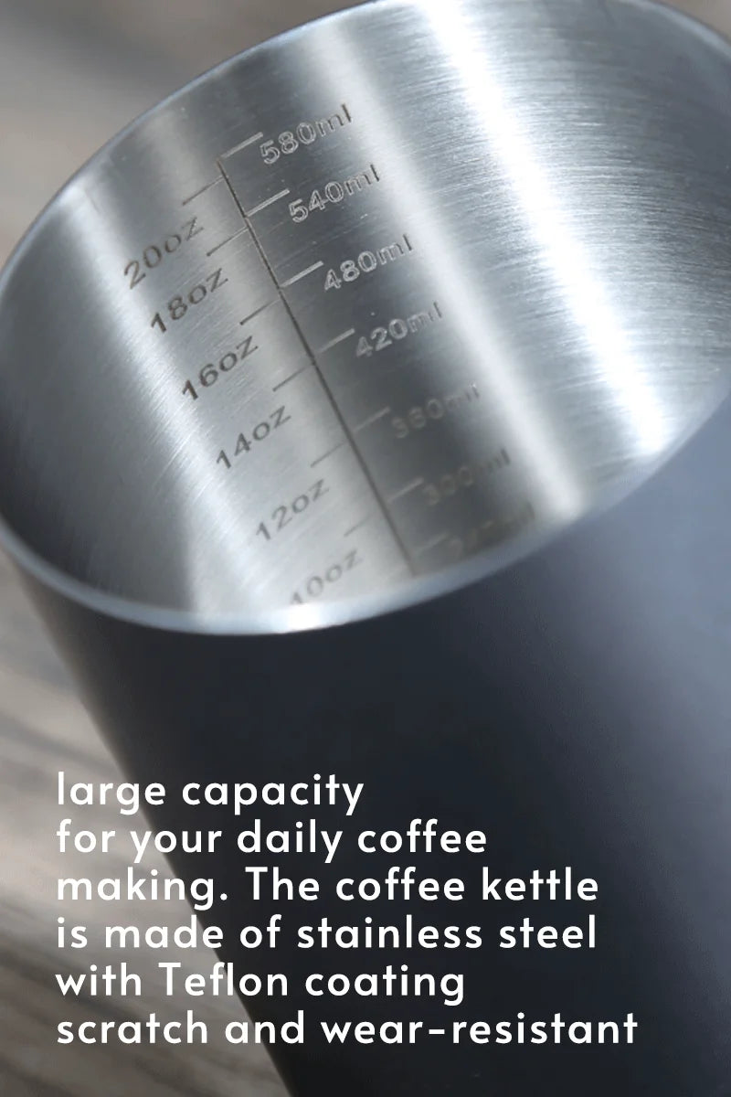 304 Stainless Steel 600ml Long Gooseneck Spout Barista Espresso Coffee Maker