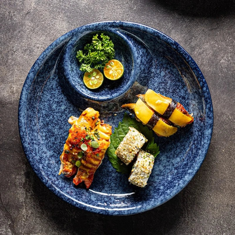 Dumplings Plate With Vinegar Plate