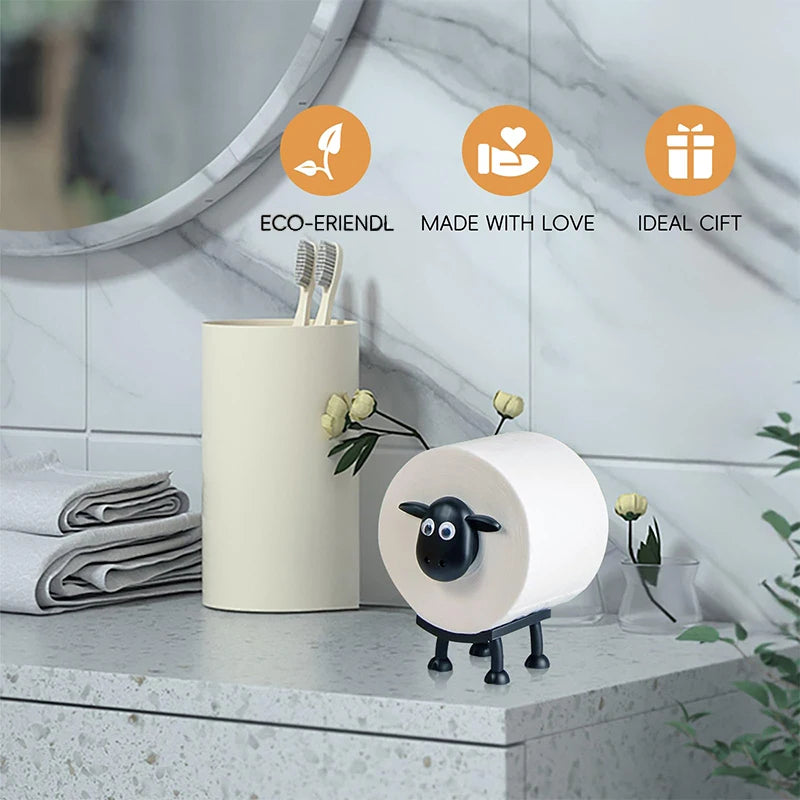 Funny Black Sheep Toilet Roll Holder