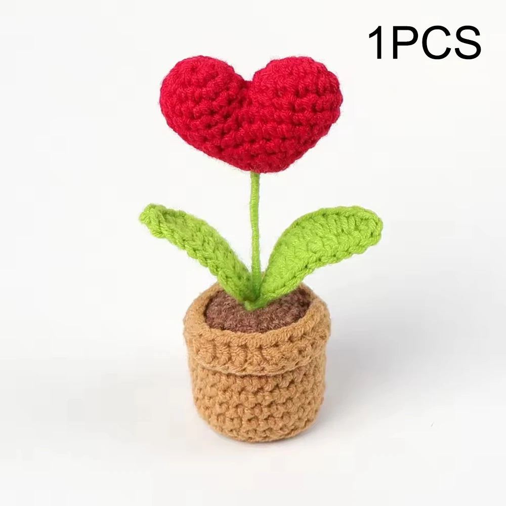 Hook Woven Finished Small Potted Plant