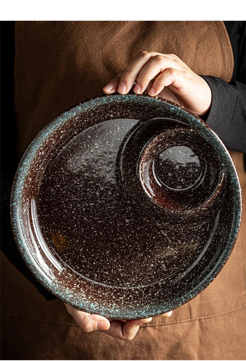 Dumplings Plate With Vinegar Plate