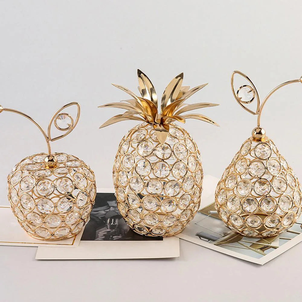 Creative Crystal Apple Ornaments Bling Rhinestone