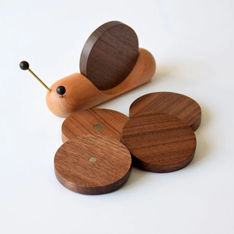 Set Wood Cup Mat