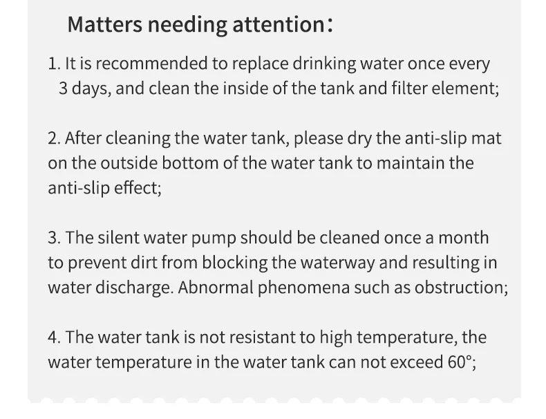 Cat Water Fountain Auto Recirculate Filter