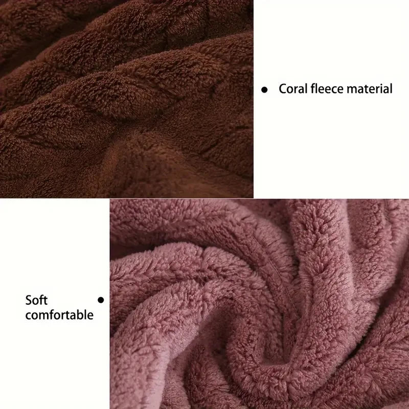 High quality thick coral velvet bath towels
