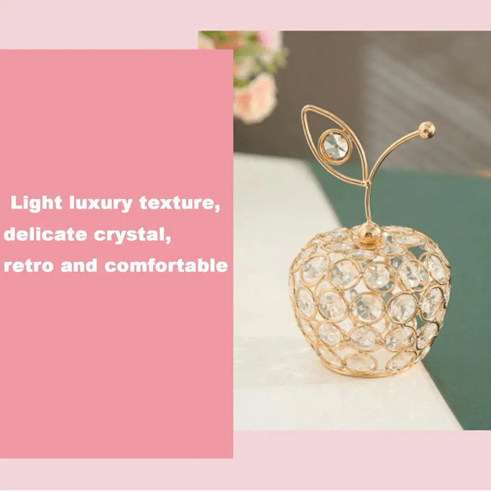 Creative Crystal Apple Ornaments Bling Rhinestone
