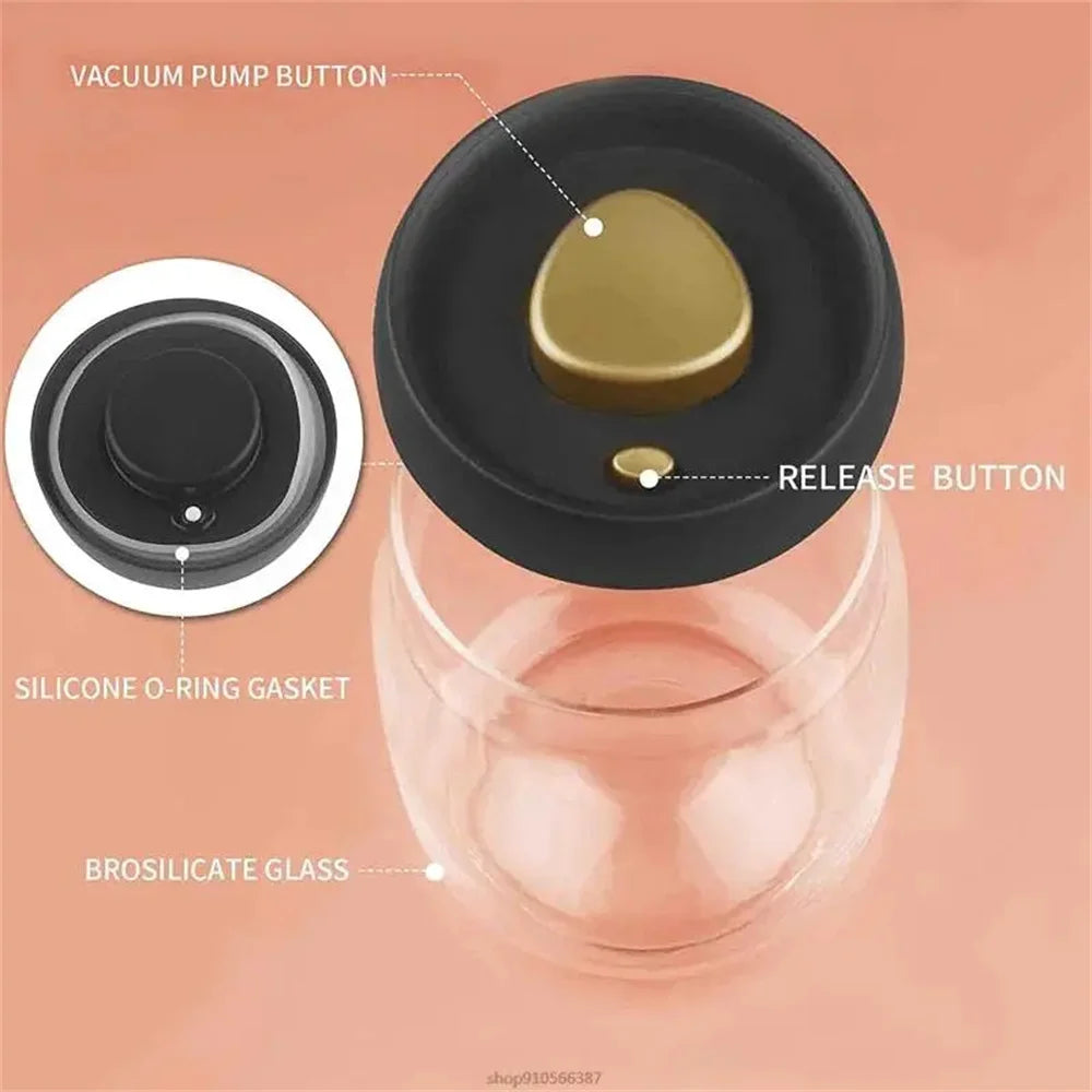 Transparent Glass Food Storage Jars