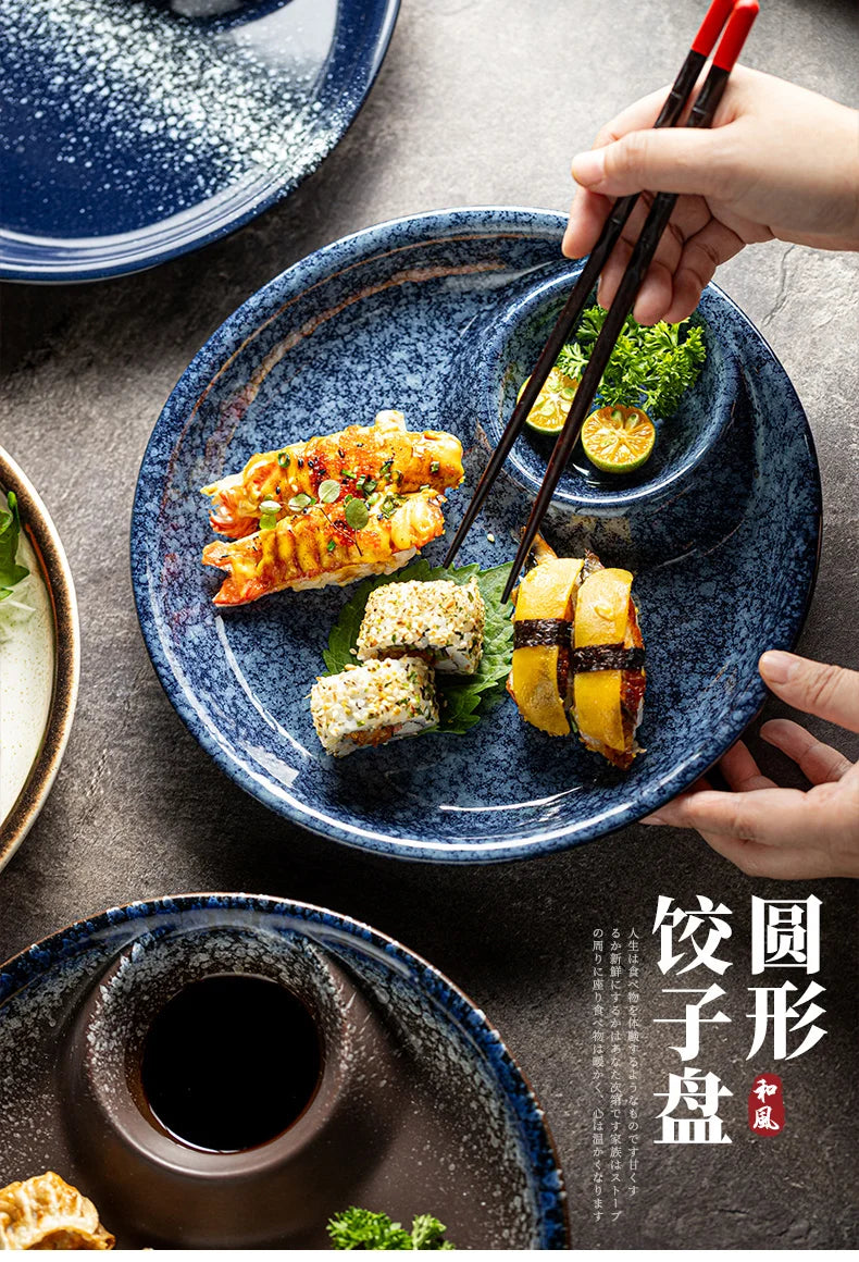 Dumplings Plate With Vinegar Plate