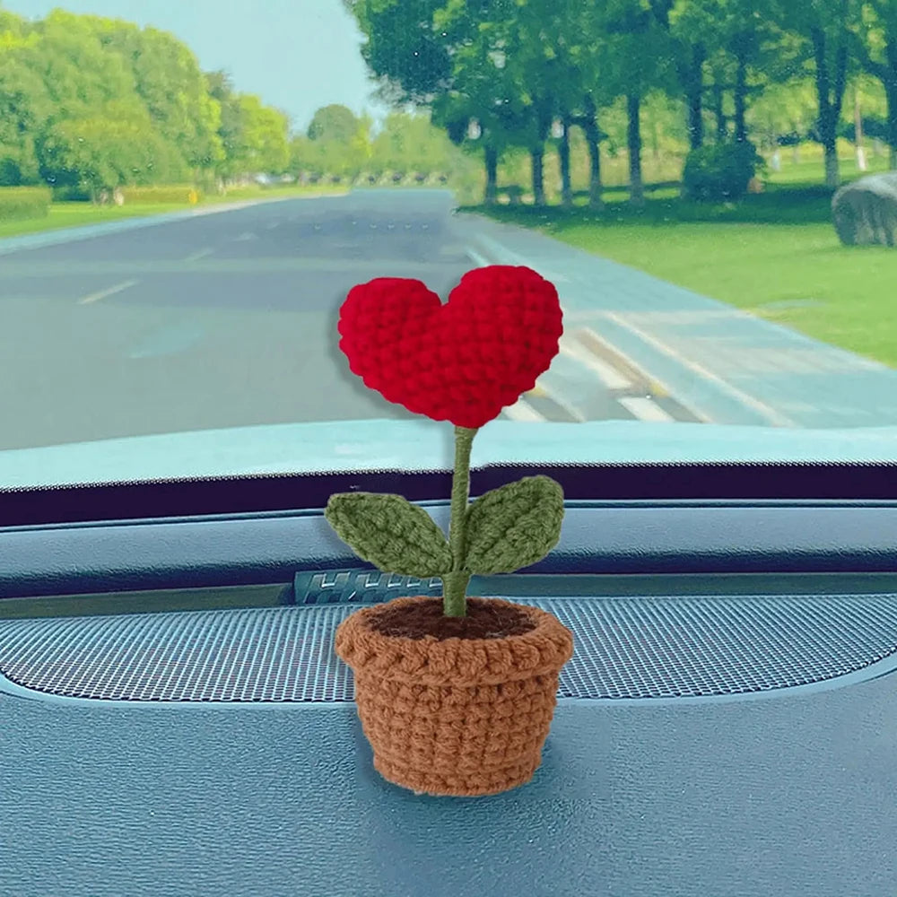 Hook Woven Finished Small Potted Plant