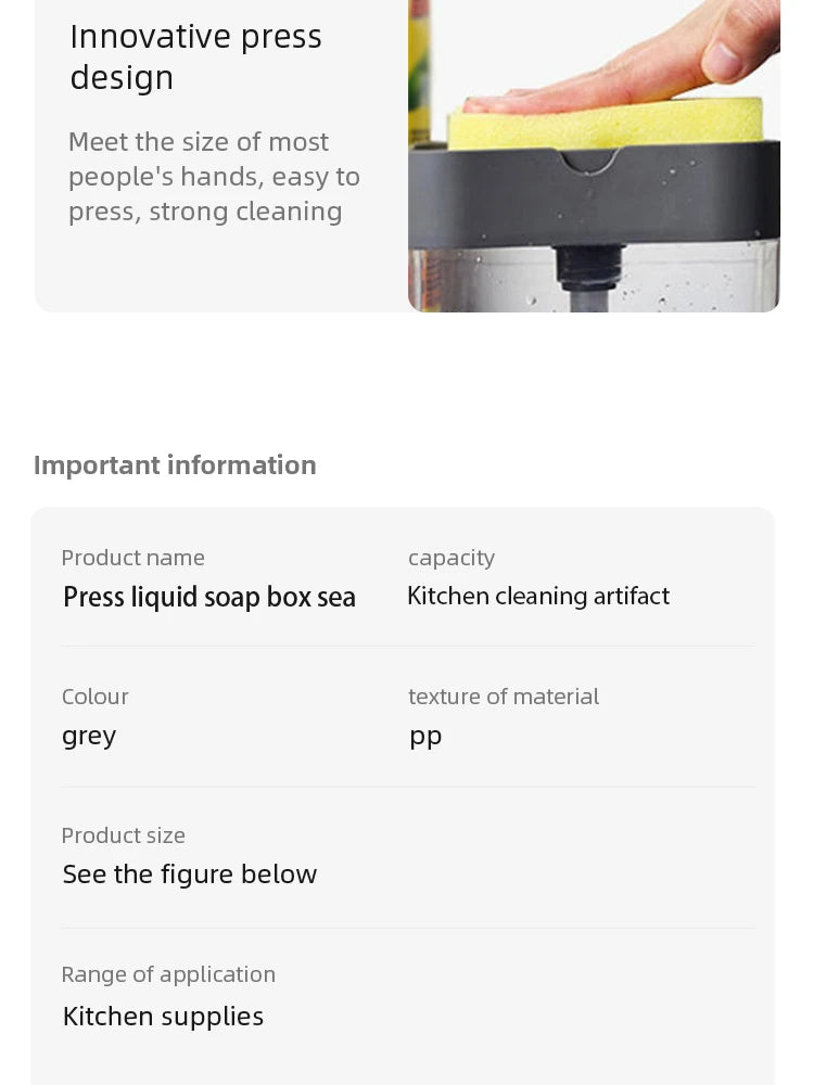 Kitchen Detergent Press Portable Soap