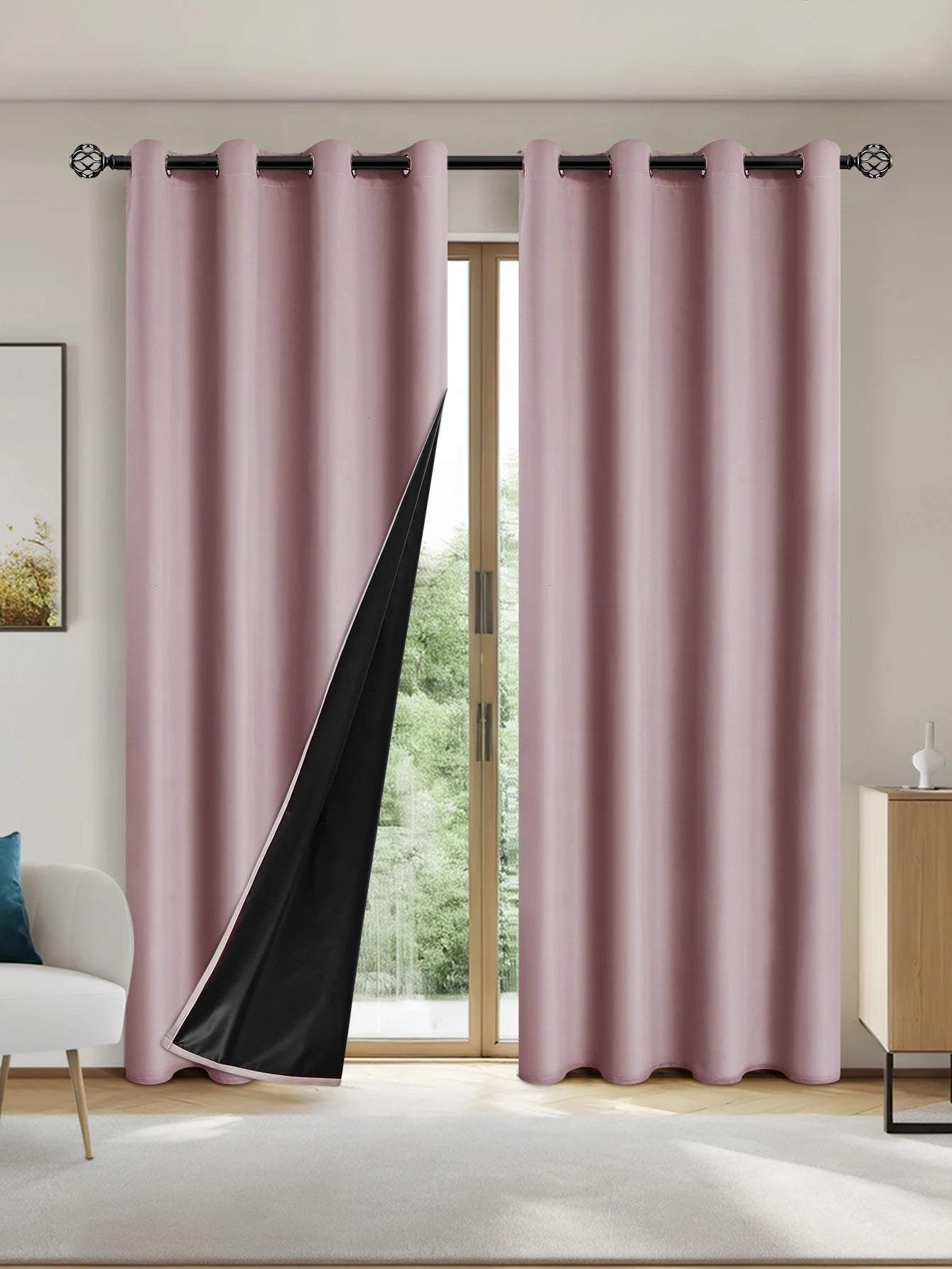 Full shading and sun protection 100% Blackout curtains