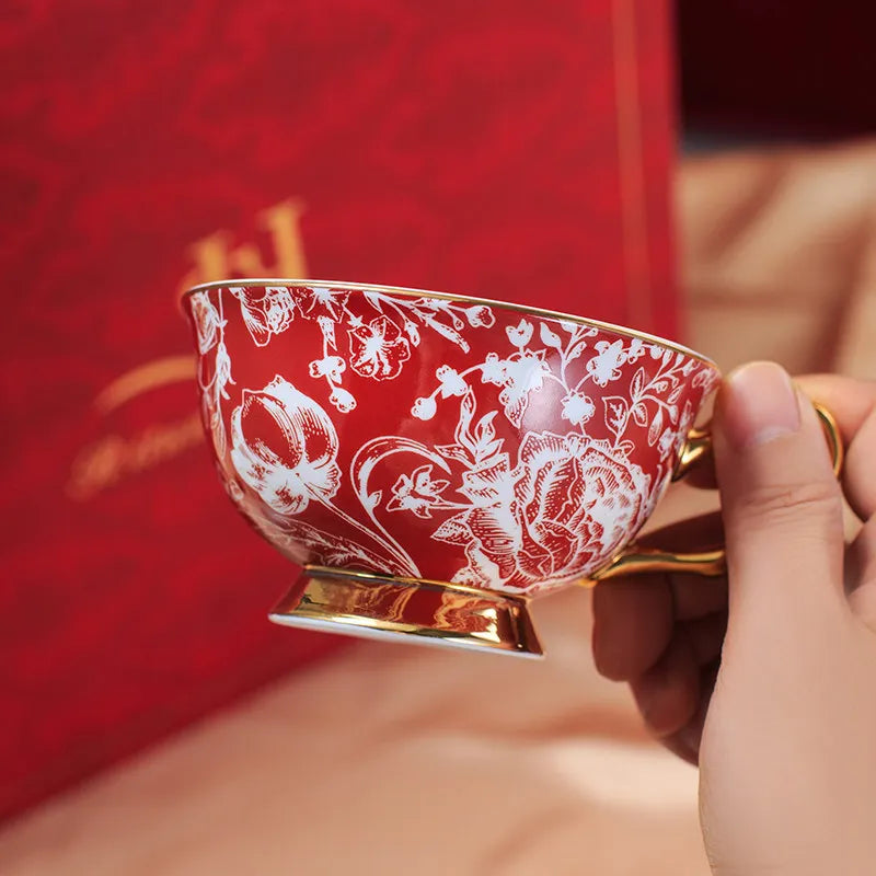 Bone China Coffee Cup & Saucer Set