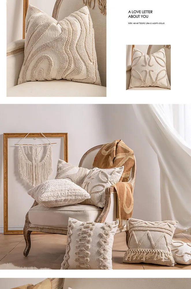 Modern Loop Yarn Pillow Covers