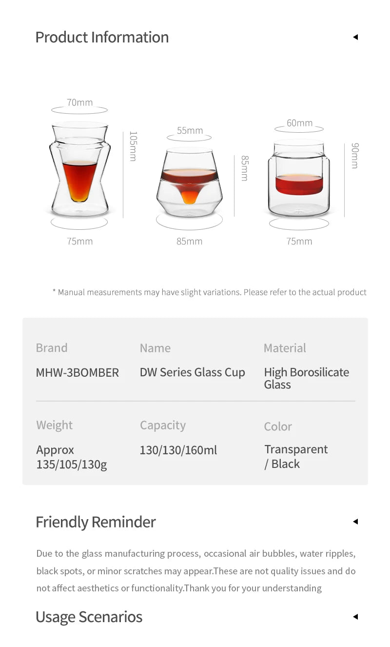 Double Walled Coffee Cup 130-160ml