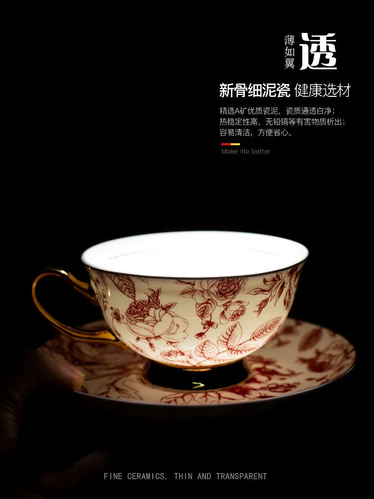 Bone China Coffee Cup & Saucer Set