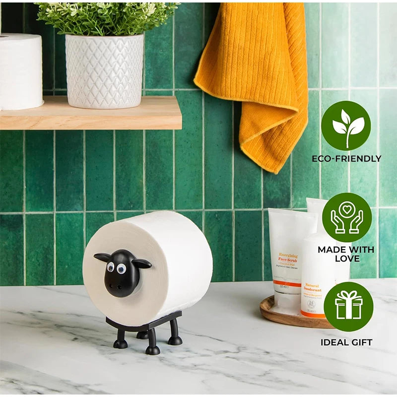 Funny Black Sheep Toilet Roll Holder