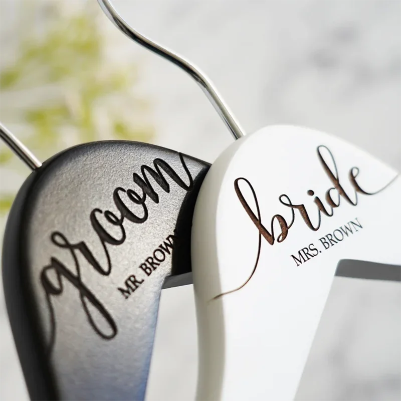 Personalized Hangers Engraved Hangers for Bride Groom Wedding Gift