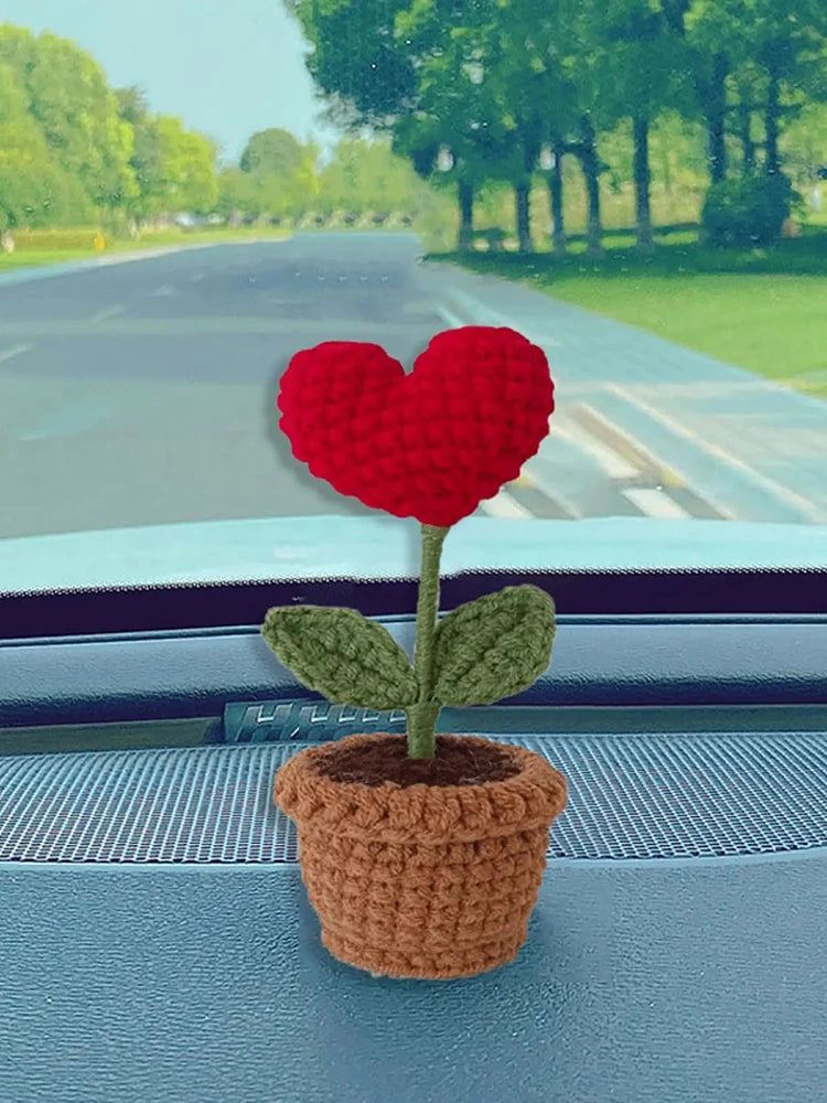 Hook Woven Finished Small Potted Plant