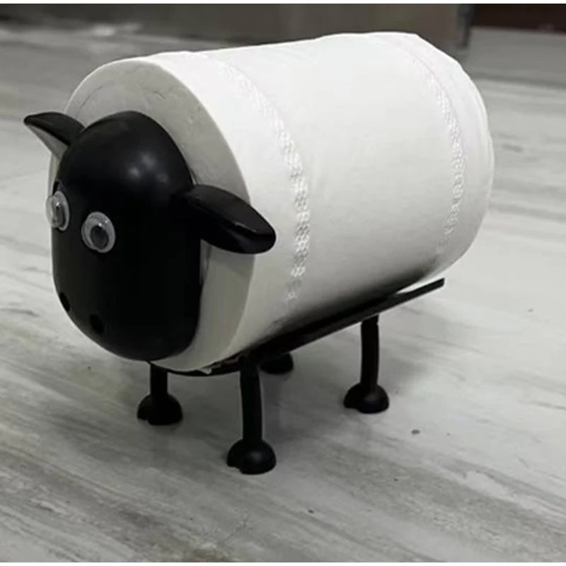 Funny Black Sheep Toilet Roll Holder