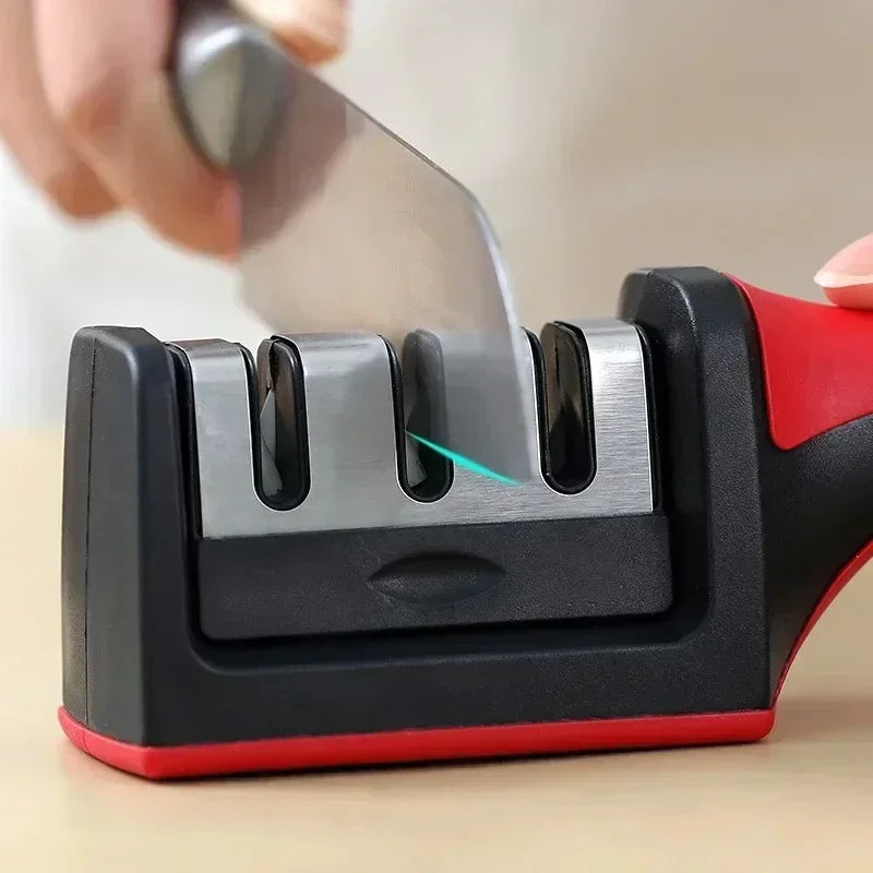 Stainless Steel Three-Purpose Sharpening Stone for Kitchen Tools