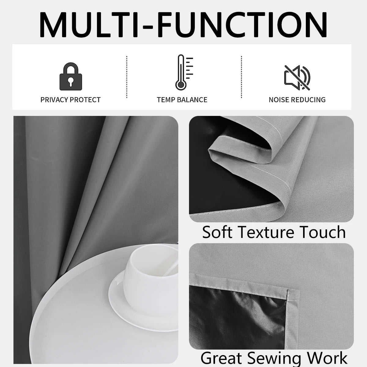 Full shading and sun protection 100% Blackout curtains