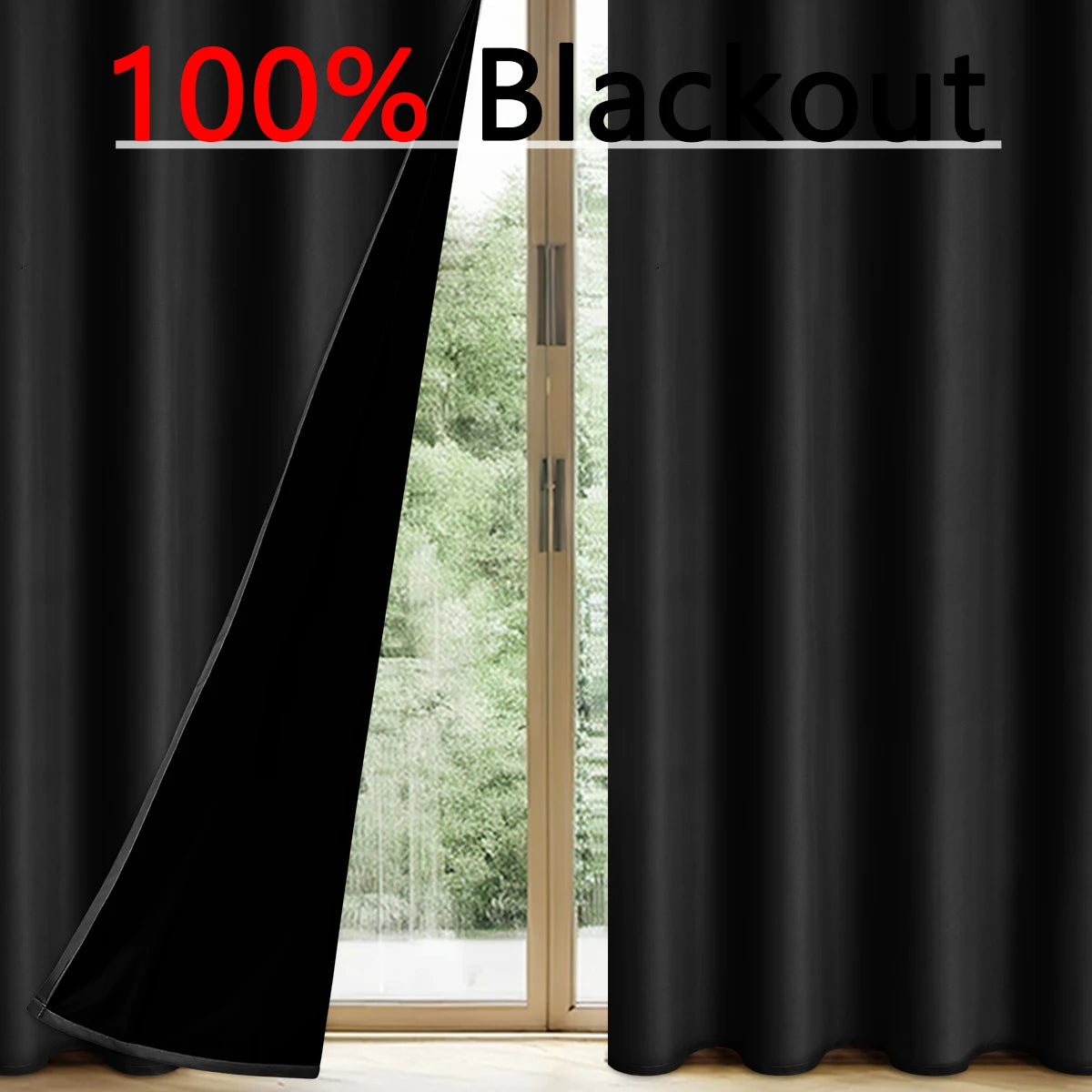Full shading and sun protection 100% Blackout curtains