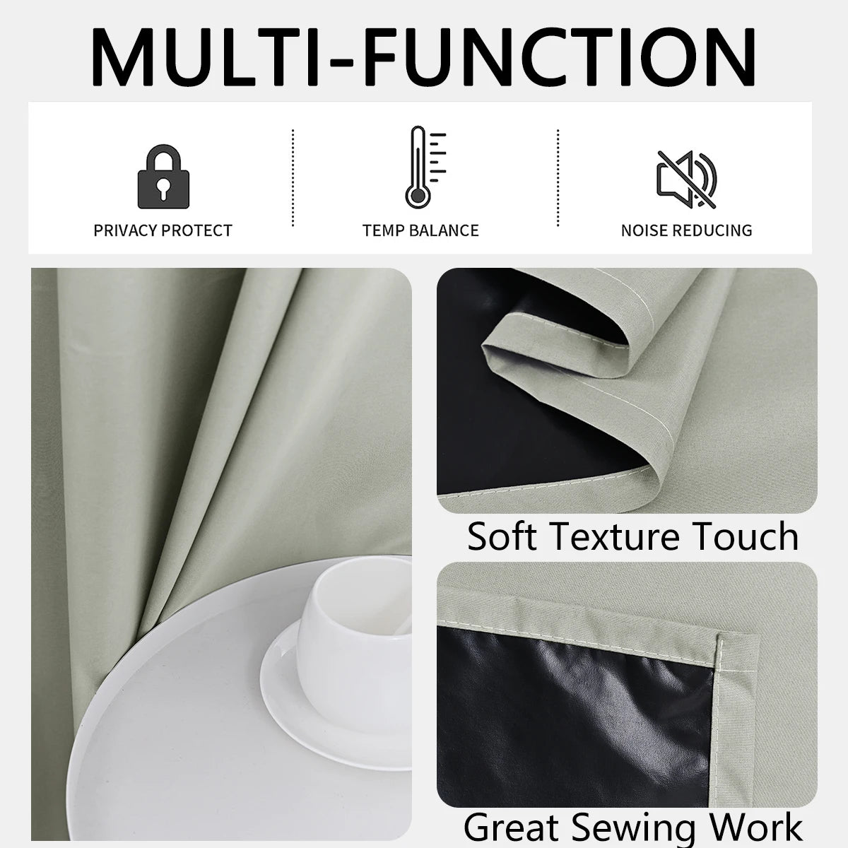 Full shading and sun protection 100% Blackout curtains