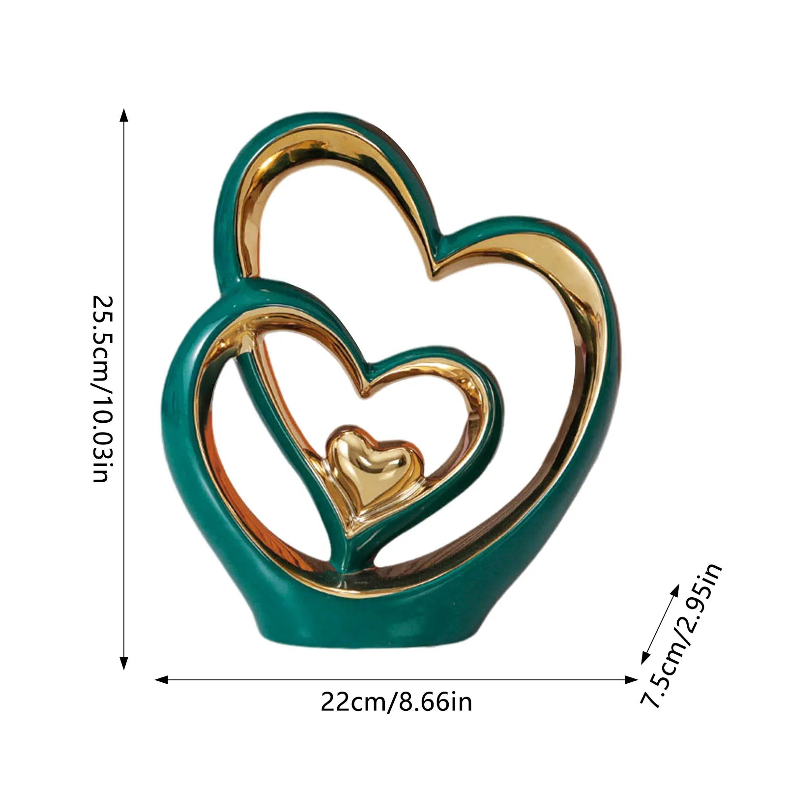 Ceramic Heart Statue