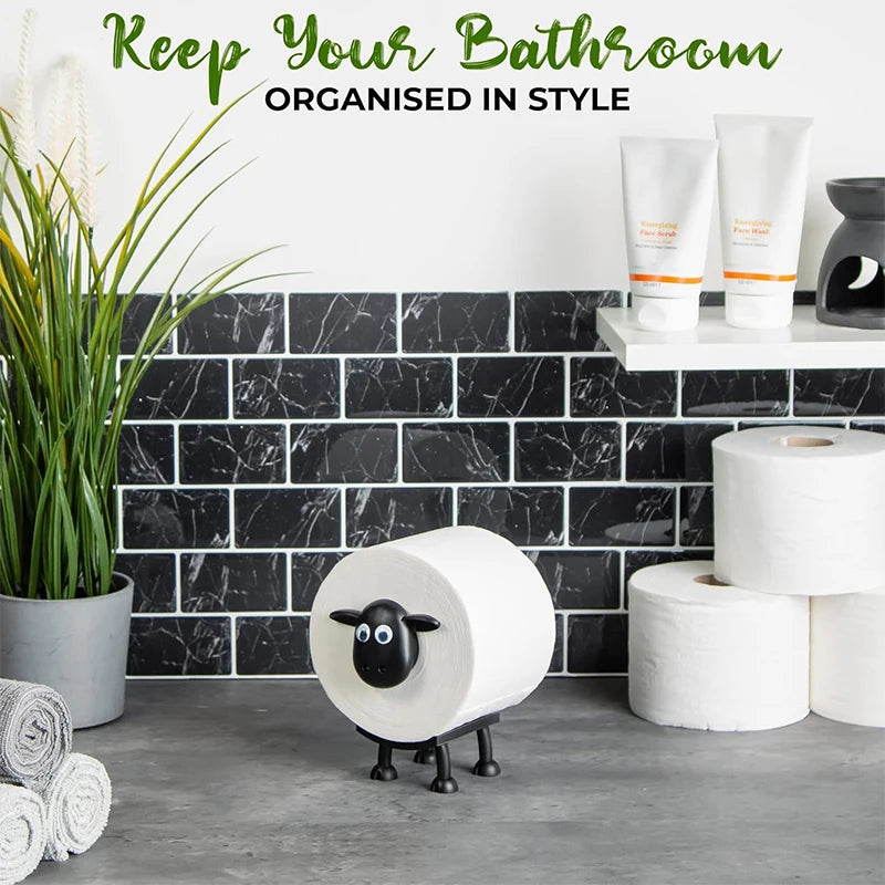 Funny Black Sheep Toilet Roll Holder