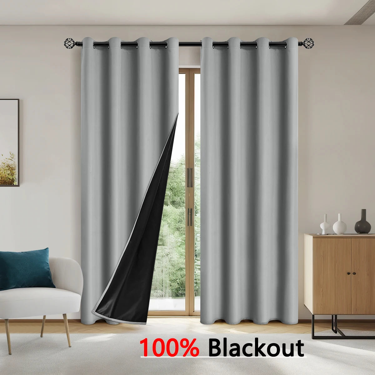 Full shading and sun protection 100% Blackout curtains