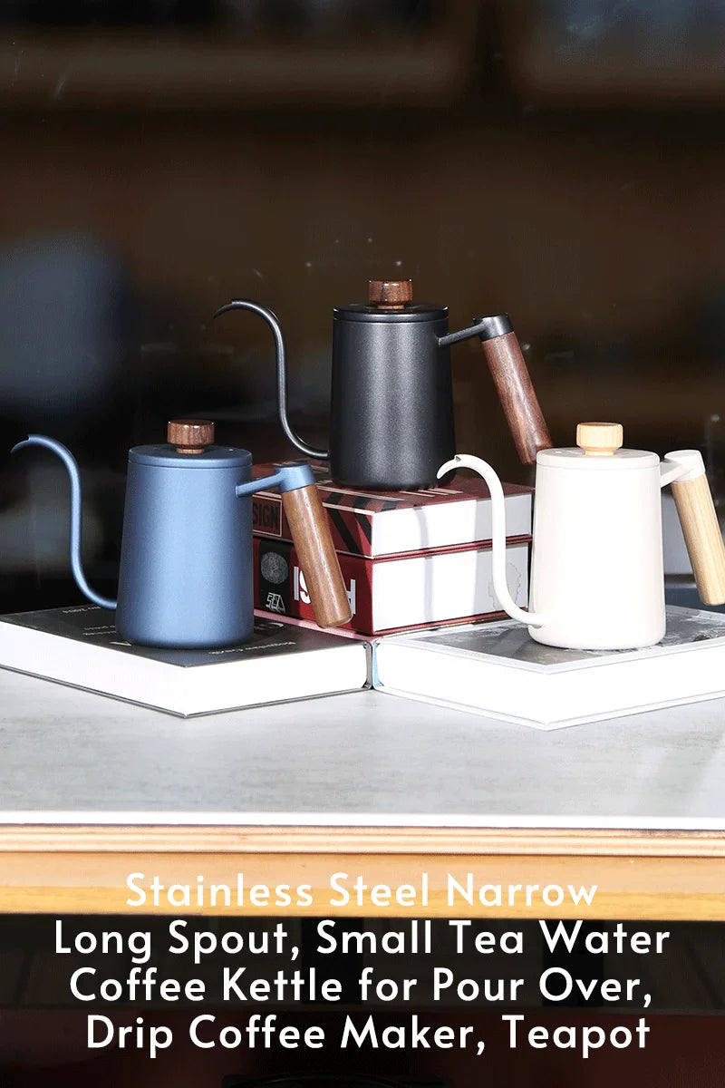 304 Stainless Steel 600ml Long Gooseneck Spout Barista Espresso Coffee Maker