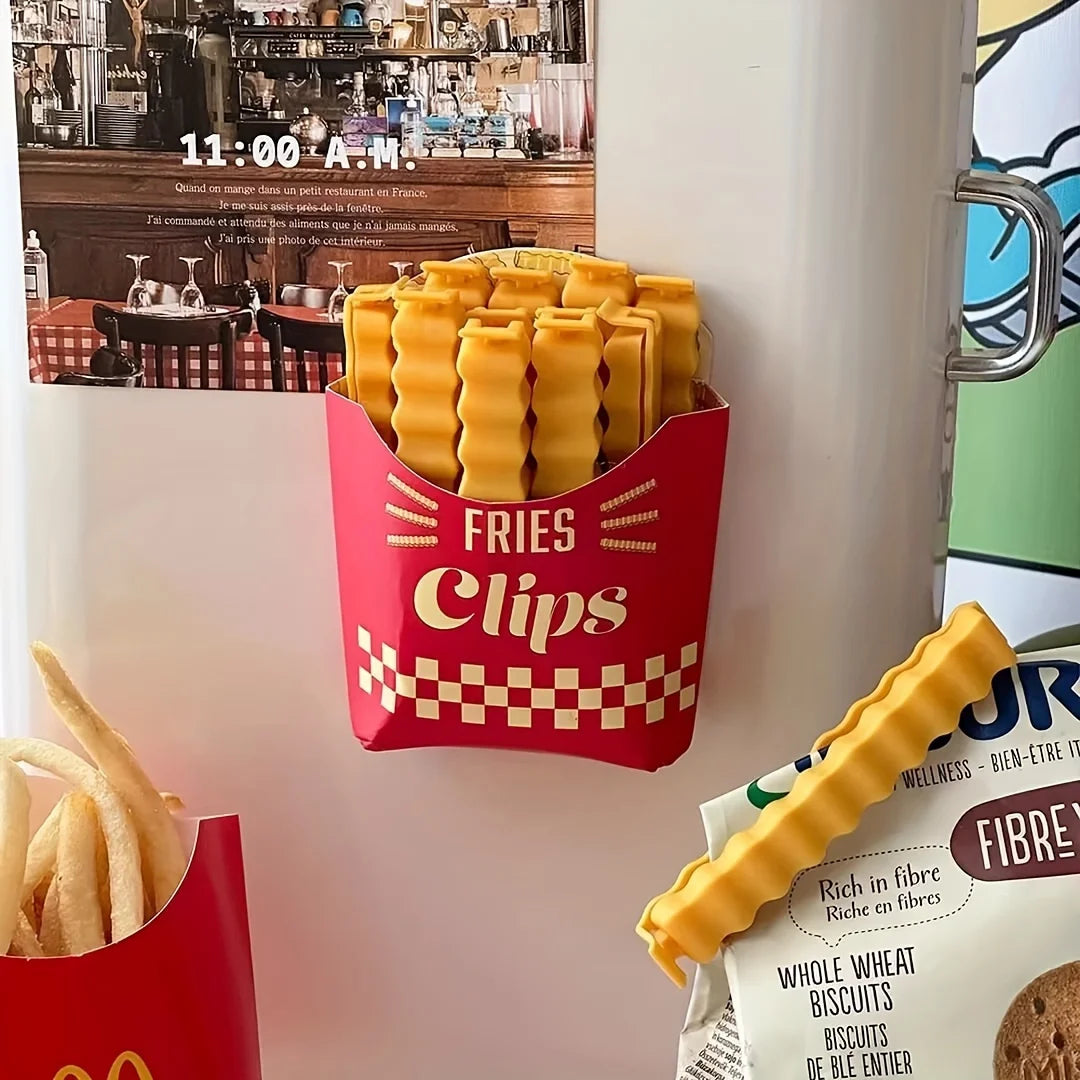 12PCS French Fry Shaped Sealing Clip - For Snack Sealin