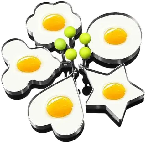 5Pcs Stainless Steel Eggs Rings Mold With Handle