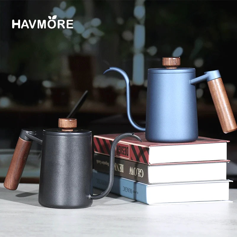 304 Stainless Steel 600ml Long Gooseneck Spout Barista Espresso Coffee Maker