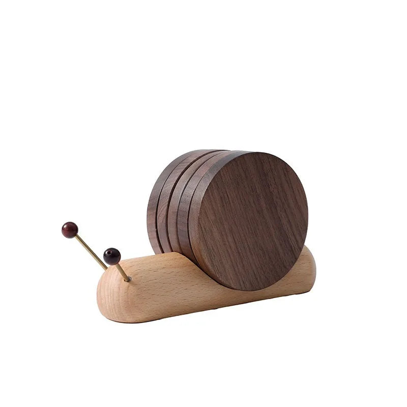 Set Wood Cup Mat