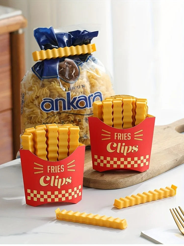 12PCS French Fry Shaped Sealing Clip - For Snack Sealin