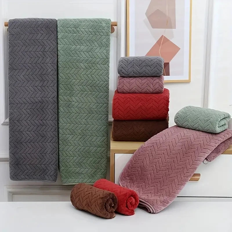 High quality thick coral velvet bath towels