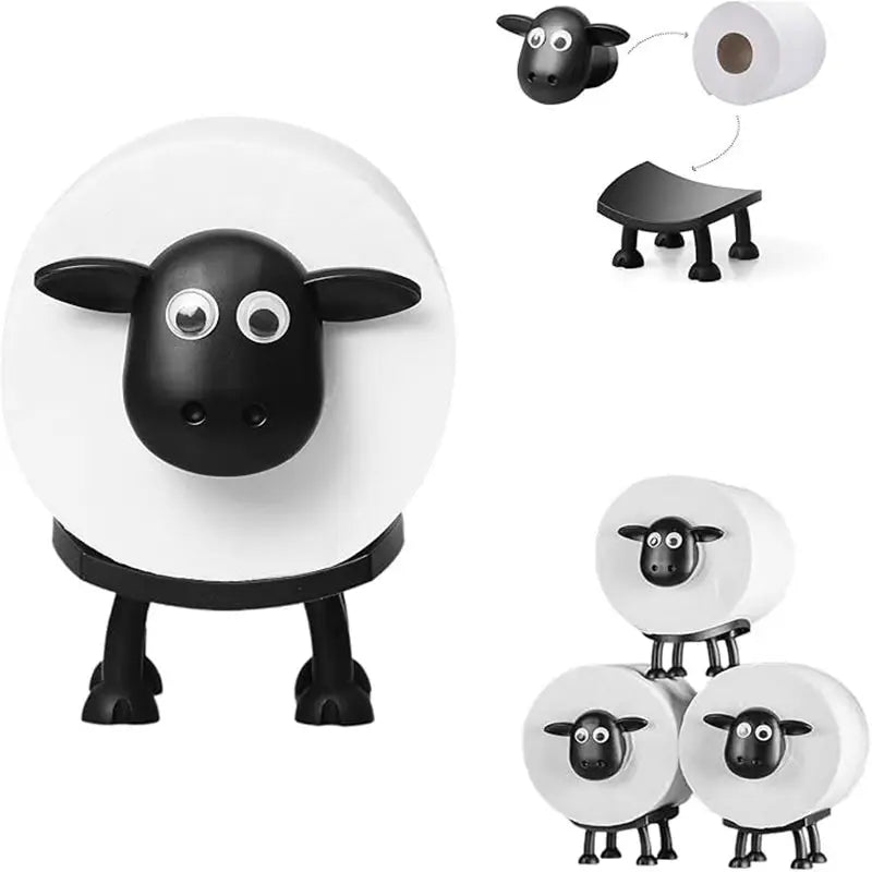 Funny Black Sheep Toilet Roll Holder