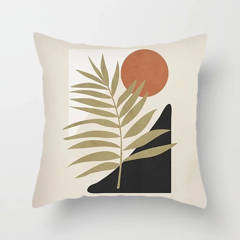 Black and White Brown Simple Landscape Pillowcase