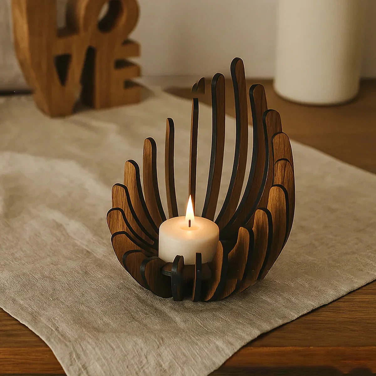 Hand-Assembled Lotus Candle Holder