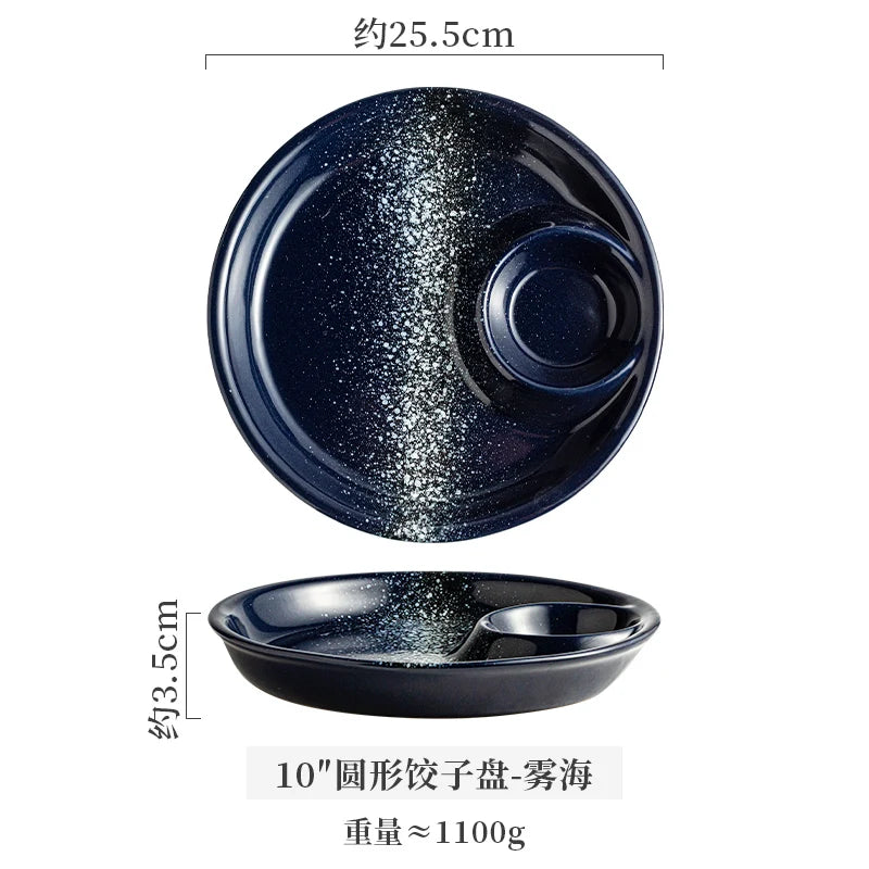 Dumplings Plate With Vinegar Plate